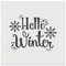 Hello Winter Snowflakes Wall Cookie DIY Craft Reusable Stencil